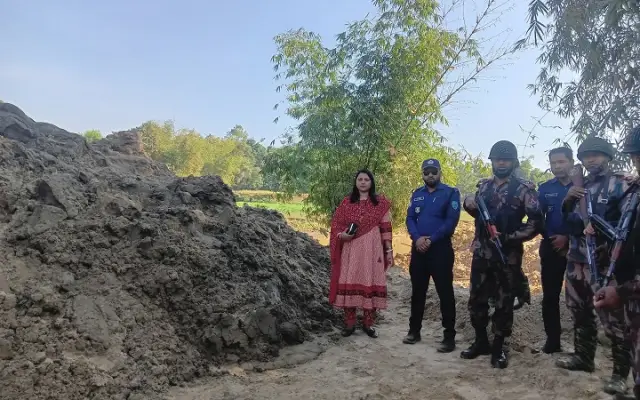 জৈন্তাপুরে অবৈধ বালু উত্তোলন বন্ধে টাস্কফোর্সের অভিযান