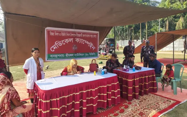 সীমান্ত এলাকায় বিনামূল্যে চিকিৎসা সেবা দিলো ৪৬ বিজিবি