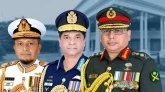 বেগম খালেদা জিয়াকে দেখতে গেলেন ৩ বাহিনীর প্রধান