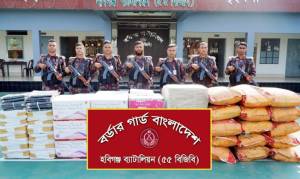 বিজিবির অ ভি যা নে সাড়ে তিন কোটি টাকার পণ্য জব্দ