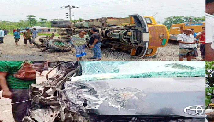 সিলেটে ট্রাক-মাইক্রোবাস সং*ঘ*র্ষে হাত গেল চালকের