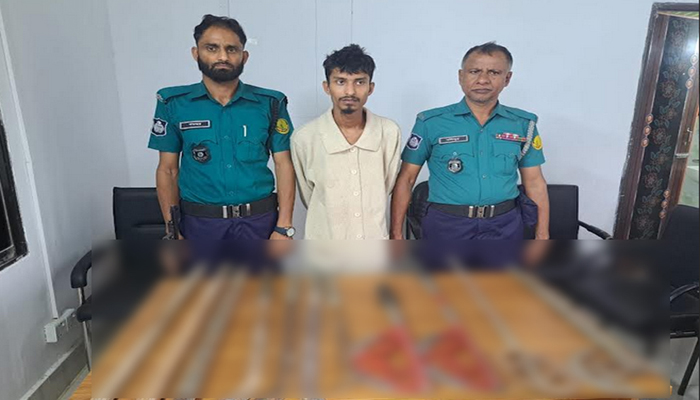 সিলেটের পীরমহল্লা থেকে অ স্ত্রসহ হাসান আ ট ক