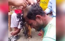 হবিগঞ্জে কিশোরীকে ধর্ষণের অভিযোগে যুবককে ন্যাড়া করে জুতার মালা