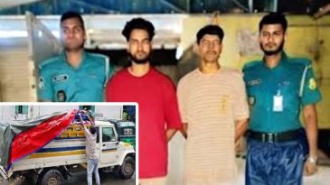 সিলেটে পার্কের সামনে অভিযান, পিকআপসহ ২ জন আ ট ক