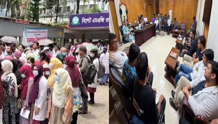 ওসমানীতে ইন্টার্ন চিকিৎসকদের ধর্মঘট প্রত্যাহার, কাজে ফিরবেন শনিবার
